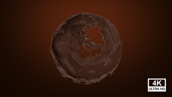 Chocolate Splash Sphere 4K