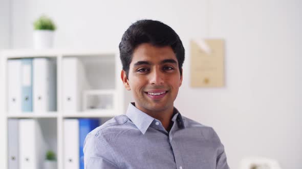 Portrait of Happy Smiling Young Indian Businessman