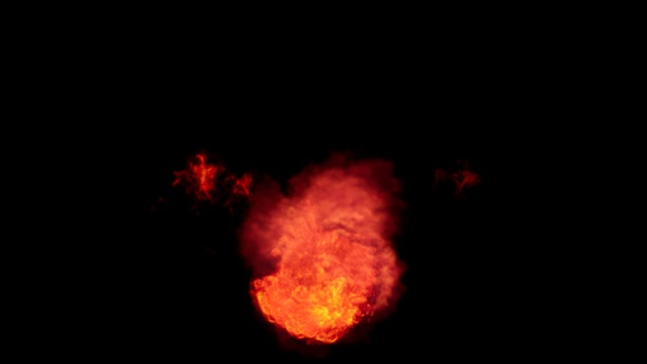 A nuclear explosion with dense gray smoke rising upwards Isolated by Alpha channel