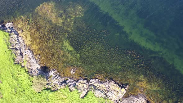 Aerial View of an Island By Bruckless in County Donegal - Ireland