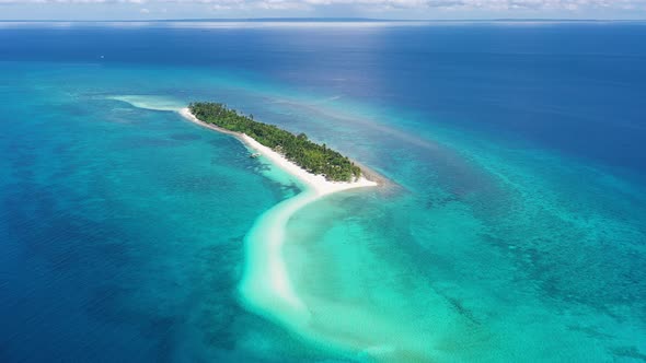 Aerial View Of Kalanggaman Island Beach, Sandbar And Blue Sea At Summer In The Philippines.