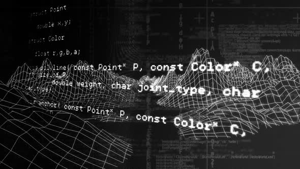 Digitally generated video of mountain  alt