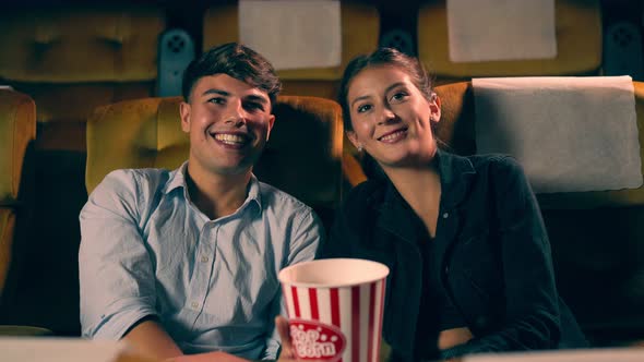 People Audience Watching Movie in Cinema Theater