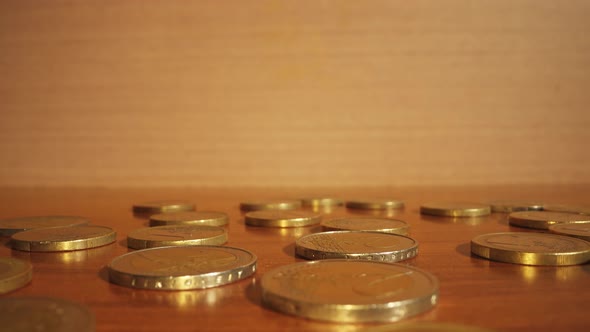 Heap of Euro Coins on the Table