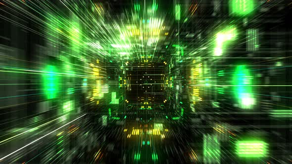 Flight cosmic futuristic HUD tunnel seamless VJ loop
