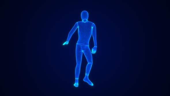 Hip Hop Dancing 3D Hologram Man