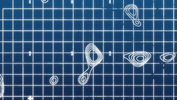 Animation of blue and white mountain map alt