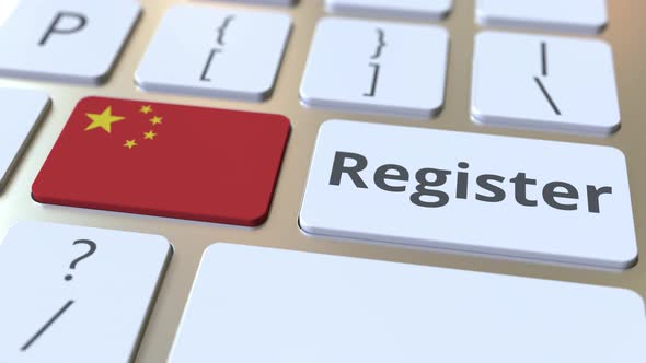 Register Text and Flag of China on the Keyboard