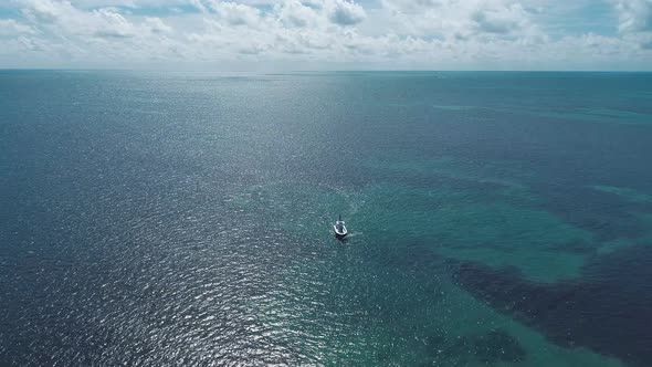 Paradise landscape of caribbean sea of Florida Keys Florida United States.