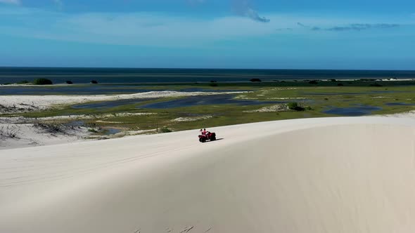 Jericoacoara Ceara Brazil. Scenic summer beach at famous travel destination.