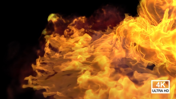 Fire With Smoke Streaming And Spreading Falling Down On The Floor alt