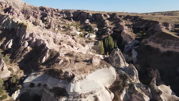 Cappadocia Landscape Aerial View. Turkey. Goreme National Park