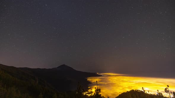 El Teide in Tenerife Canary Islands at Night