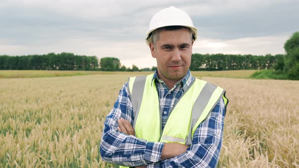 Happy Smile Farmer Look on Camera