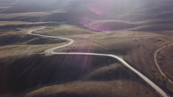 Mountain Road in Chechen Republic North Caucasus Russia