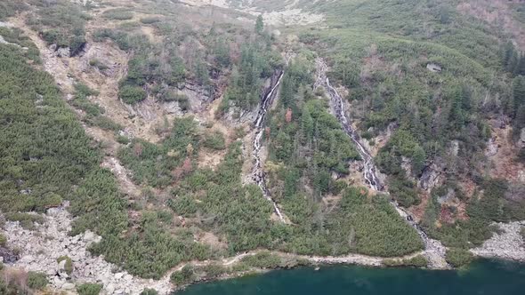 Mountain Waterfall in Tatra Mountains, Poland