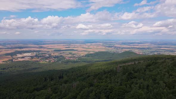 Aerial View of Mountain with Forest