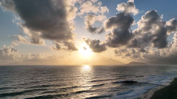 Cloudy Sunset at Sea Turkey Alanya 4 K