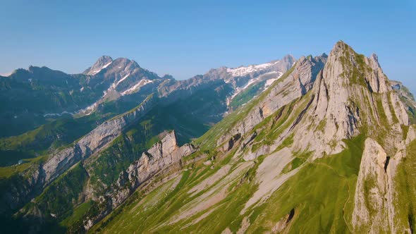 Schaefler Altenalptuerme Mountain Ridge Swiss Alpstein Alpine Appenzell Innerrhoden Switzerland a