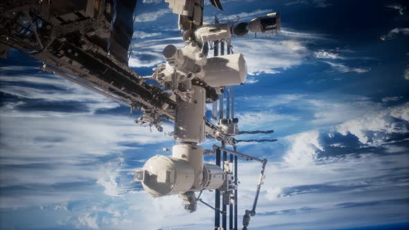 Earth and Outer Space Station Iss alt
