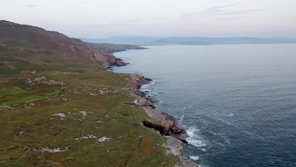 Aerial View of the Coastline By Marmeelan and Falcorrib South of Dungloe County Donegal  Ireland