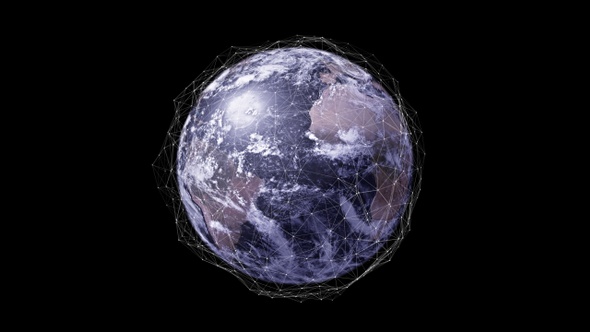 Digital Planet Earth With Connections