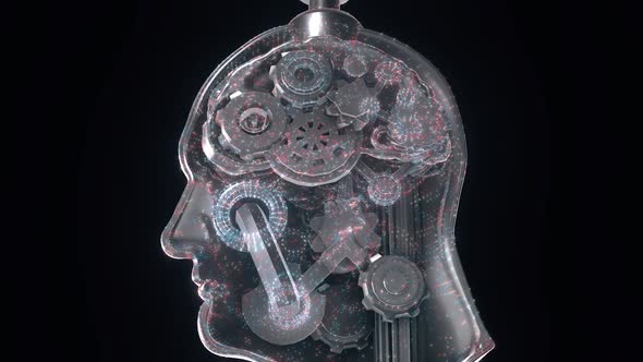 Concept Of Human Brain By Gears Hd alt