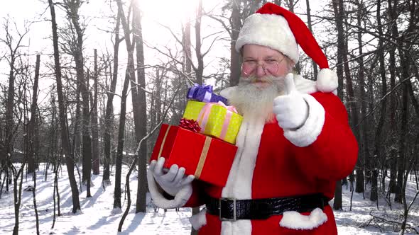 Santa Holding Presents Outdoor.