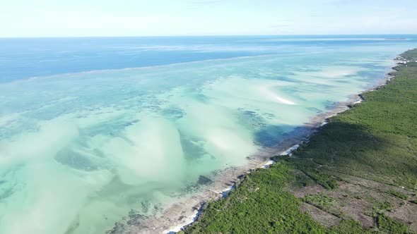 Ocean Landscape Near the Coast of Zanzibar Tanzania