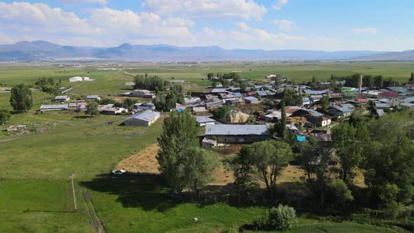 aerial town landscape