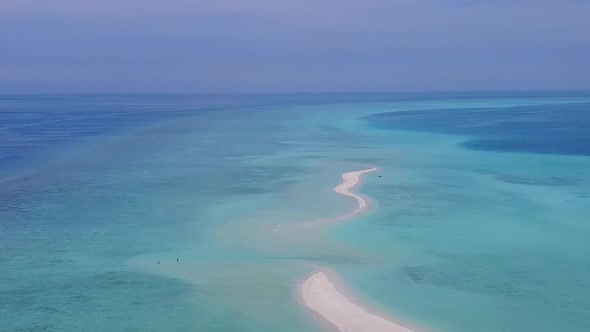 Aerial drone nature of tropical sea view beach by water and sand background