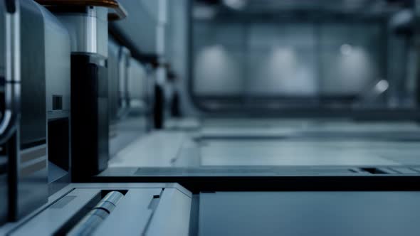 3D Rendering of Realistic Scifi Spaceship Corridor alt