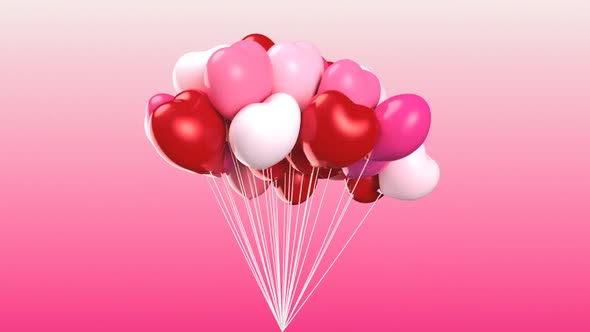 Valentine Heart Balloons Set A