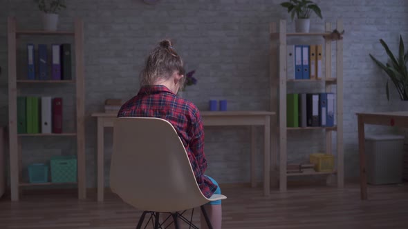 Lonely Frustrated and Sad a Disabled Child in the Room