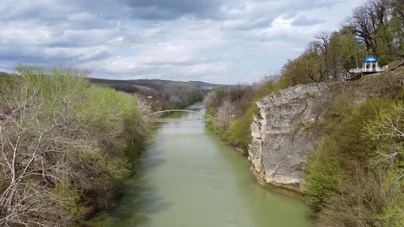 The mountains. River. Forest. Resorts of Russia. Goryachiy Klyuch.