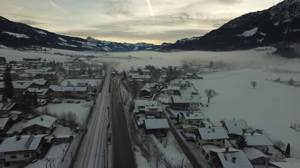 Aerial shot of Kitzbuhel