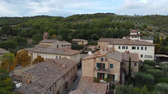 Bagno Vignoni Thermal Bath Aerial View