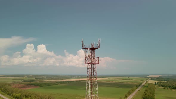 View of the Mobile Tower From a Quadrocopter