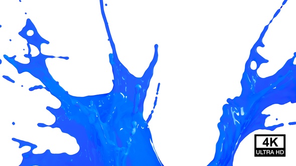 Blue Paint Drops Splash V4