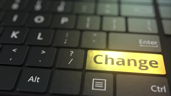 Black Computer Keyboard and Gold Change Key alt
