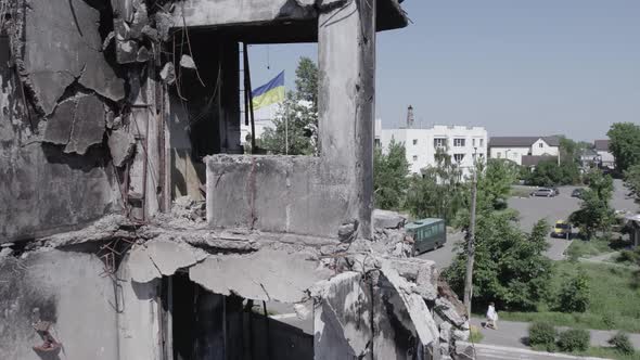 War in Ukraine  Destroyed Building in Borodyanka