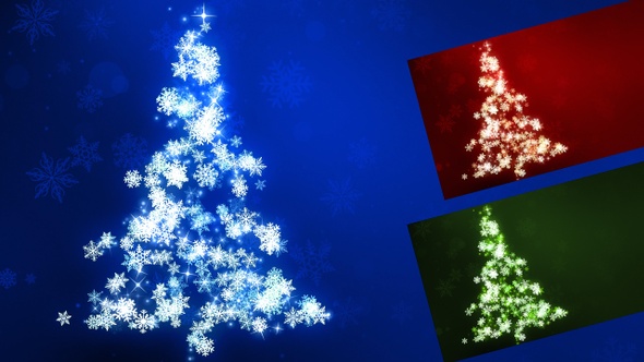 Snow Flake Christmas Tree - 3 Color Pack