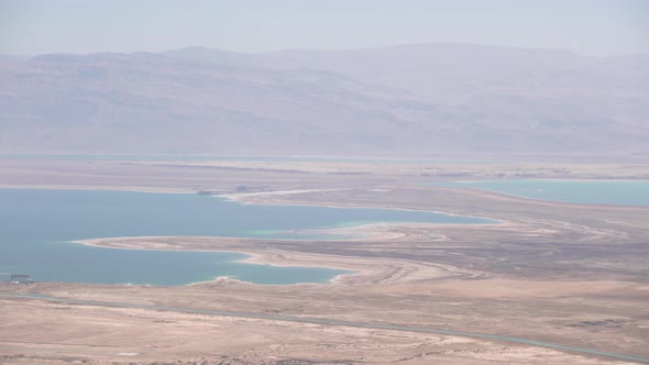 Pan right of the Dead Sea