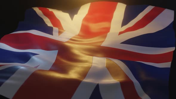 UK Flag / United Kingdom Flag Low Angle View