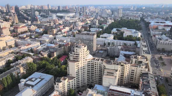 Kyiv, Ukraine Aerial View of the City. Kiev