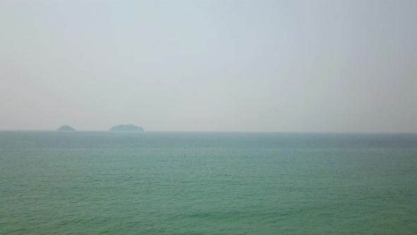 Smog Over the Sea of Thailand Island Koh Chang