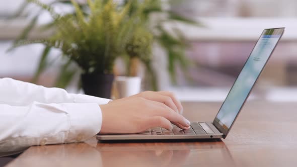 Man Working On Laptop (4K)