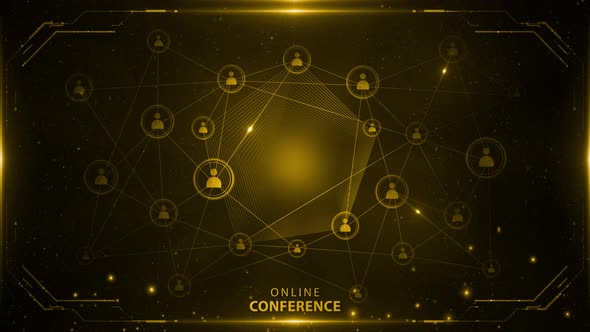 Online Conference Background Yellow 4k Loop