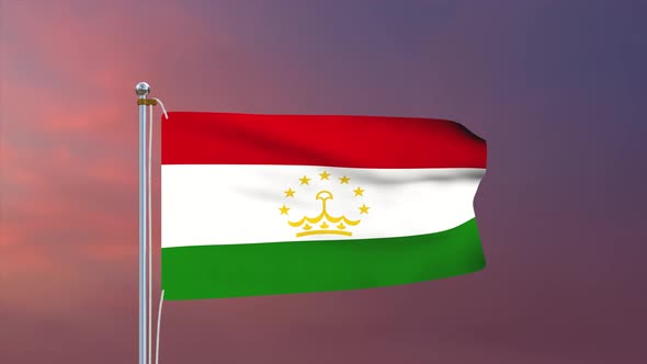 Tajikistan Flag 4k