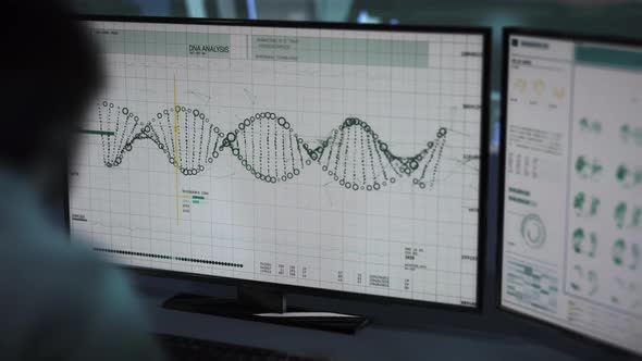 Doctor looking for signs of genetic conditions and preparing for a CT scan alt